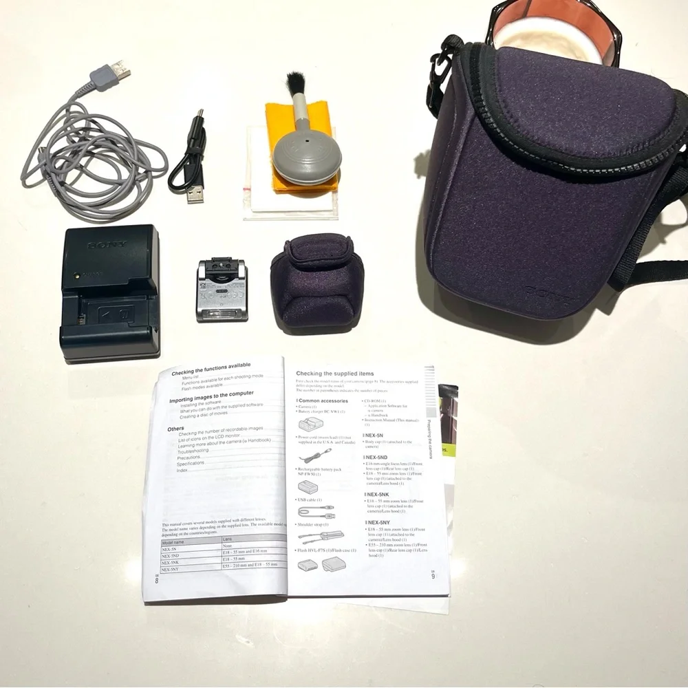 Sony Nex-5N Black and Silver Digital Camera with Accessories